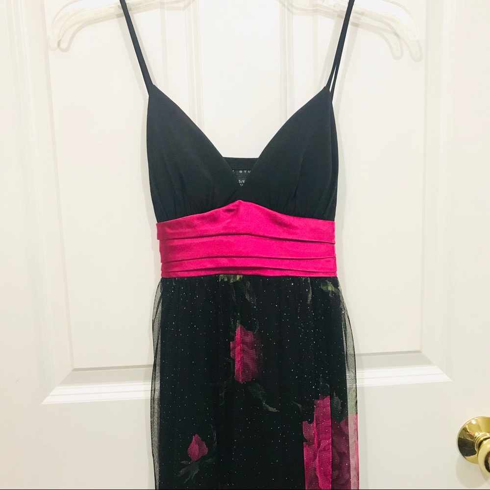 👗City Studio Black Pink Glitter Dress
